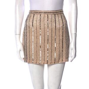AS By DF Luxury Mid-Rise Giada Beaded A-Line Mini Skirt